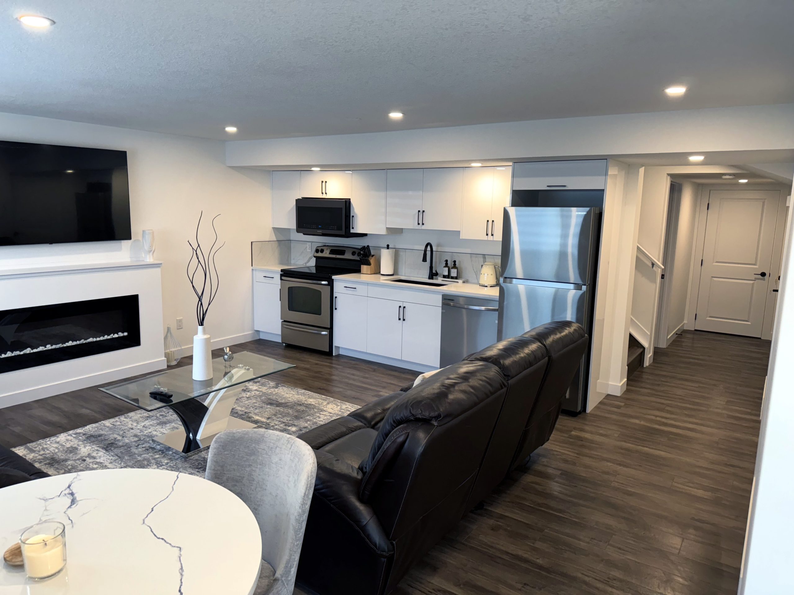 Basement suite living area